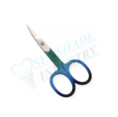 Professional Multi-Colored Nail Scissors – Curved Stainless Steel Manicure Scissors by Sunshade Indu